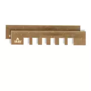 Plaquitas de prensa Fret con muesca, planas, juego de 2