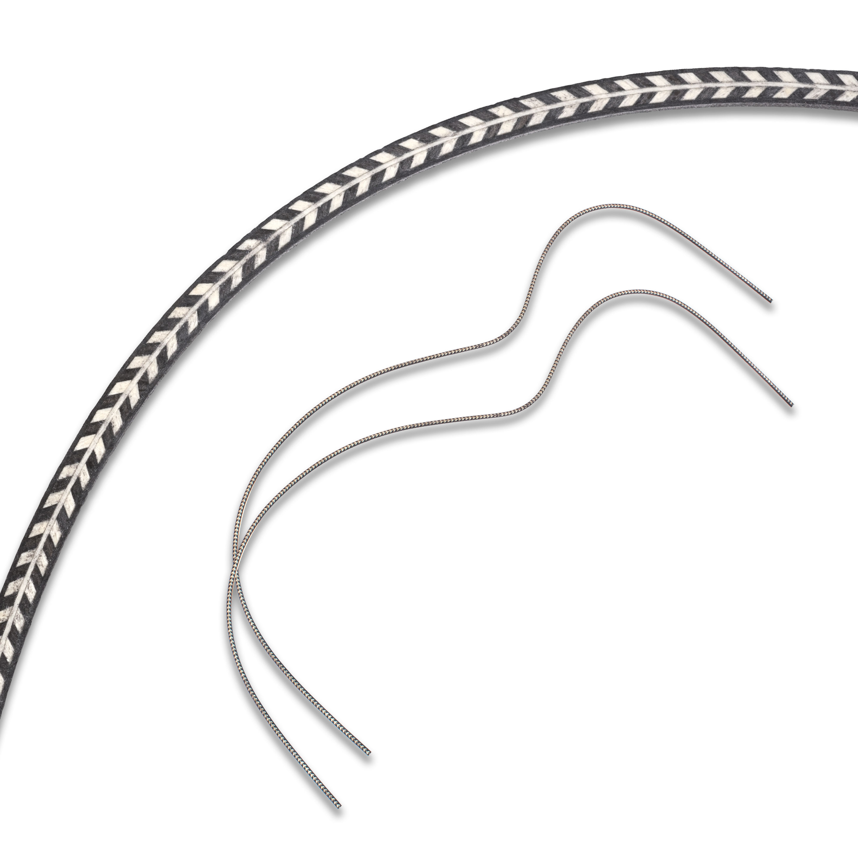 Purfling Herringbone doblado, juego de 2