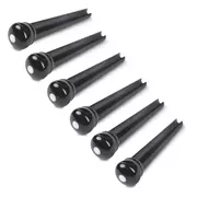 Pasadores de puente Waverly Black, ranurada, con punto blanco, juego de 6