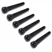 Pasadores de puente Waverly Black, sin ranurar, sin puntos, juego de 6