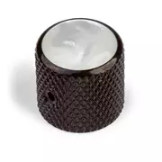 Perla con botón dome en la parte superior, negro