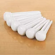 Pasadores de puente Waverly de ivoroide, ranurada, sin puntos, juego de 6