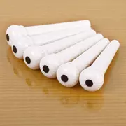 Pasadores de puente Waverly de ivoroide, sin ranurar, con punto negro, juego de 6