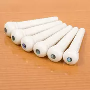 Pasadores puente Waverly de ivoroide con incrustación de abalone, sin ranurar, juego de 6