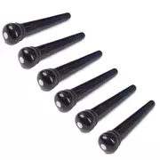 Pasadores de puente Waverly Ebony, sin ranurar con punto blanco, juego de 6