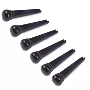 Pasadores de puente Waverly Ebony, ranurada sin puntos, juego de 6