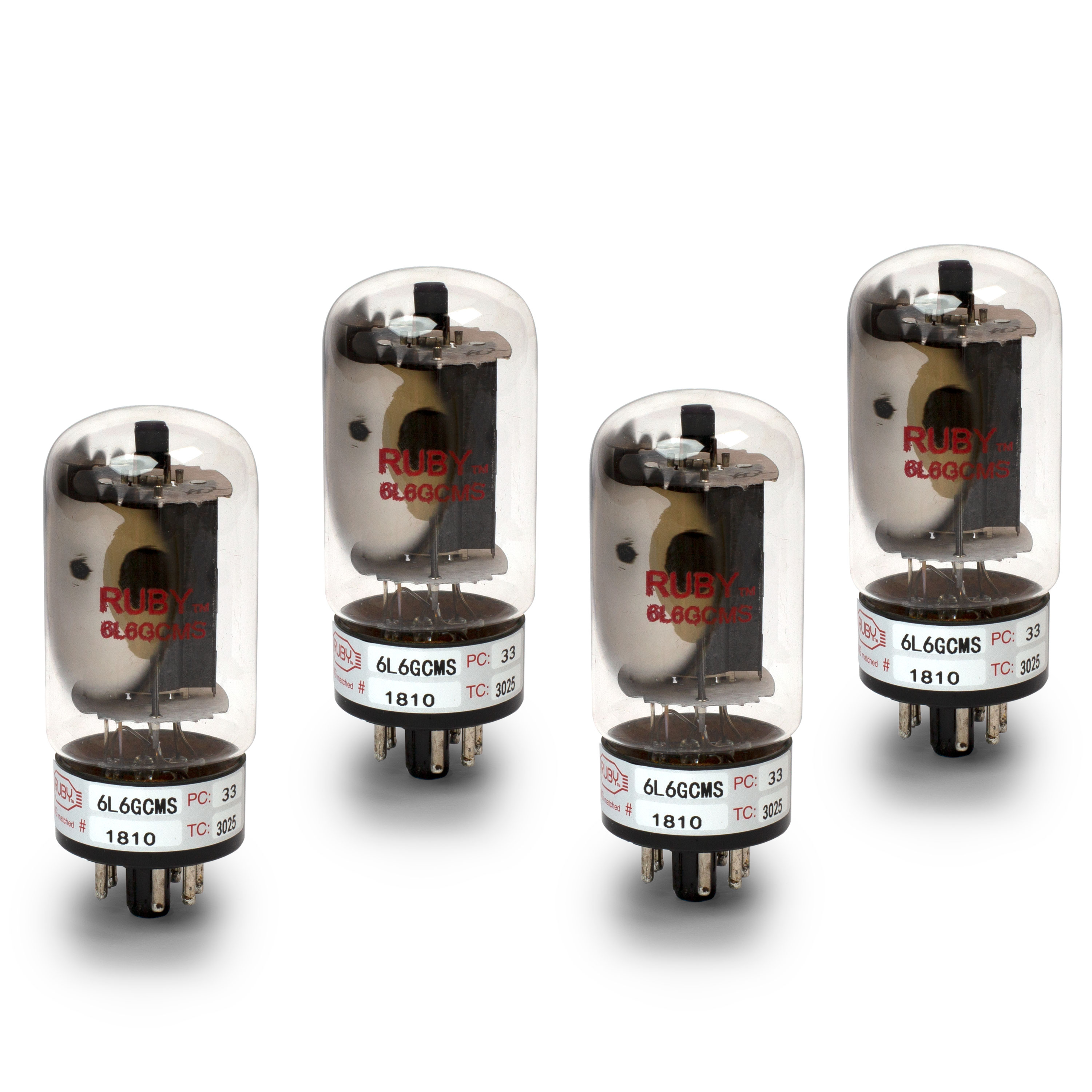 Tubos Ruby 6L6GCMS , válvula de potencia, cuádruple coincidente