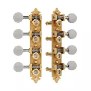 Unos clavijeros Waverly de mandolina estilo A con perillas de ivoroide, dorado satinado