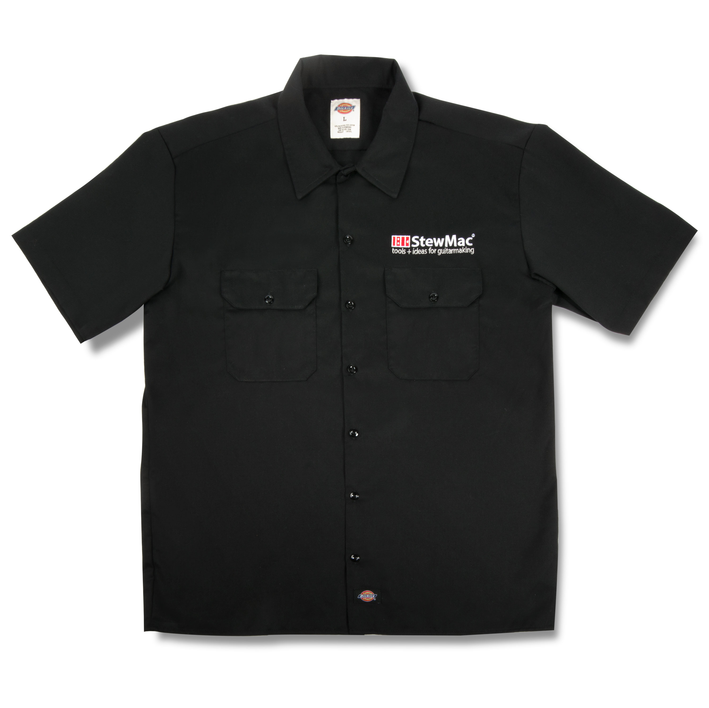 Camisa de Trabajo StewMac Dickies, Negra Camisa de Trabajo StewMac Dickies, Negra