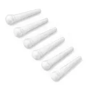 Pasadores de puente Waverly White, sin ranurar, sobredimensionado, sin puntos, juego de 6