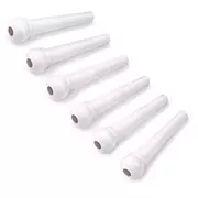 Pasadores de puente Waverly White con incrustación de Red Tortoise, sin ranurar, sobredimensionado, juego de 6