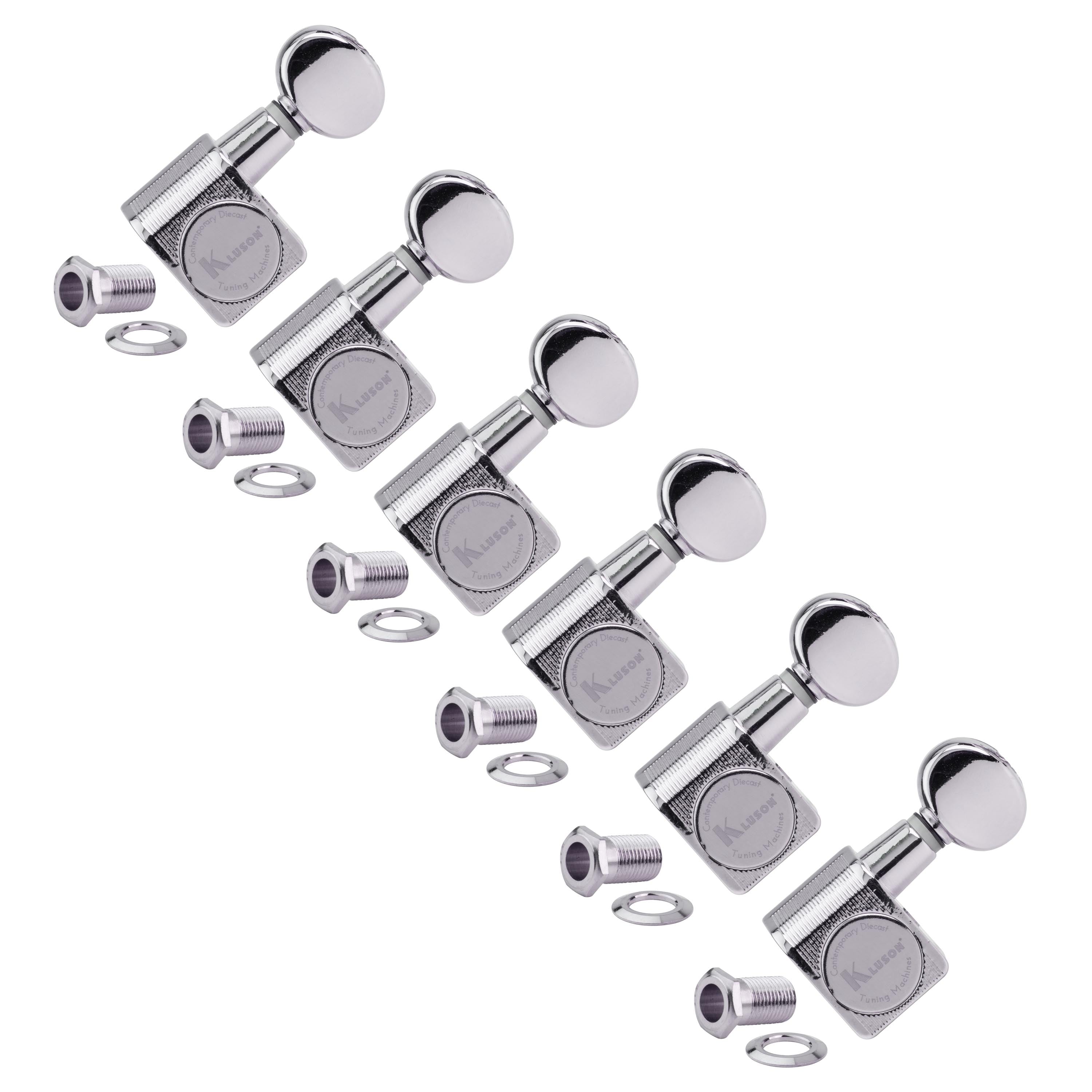Kluson 6-In-Line Diecast 2-Pin clavijeros para guitarras de guardabarros