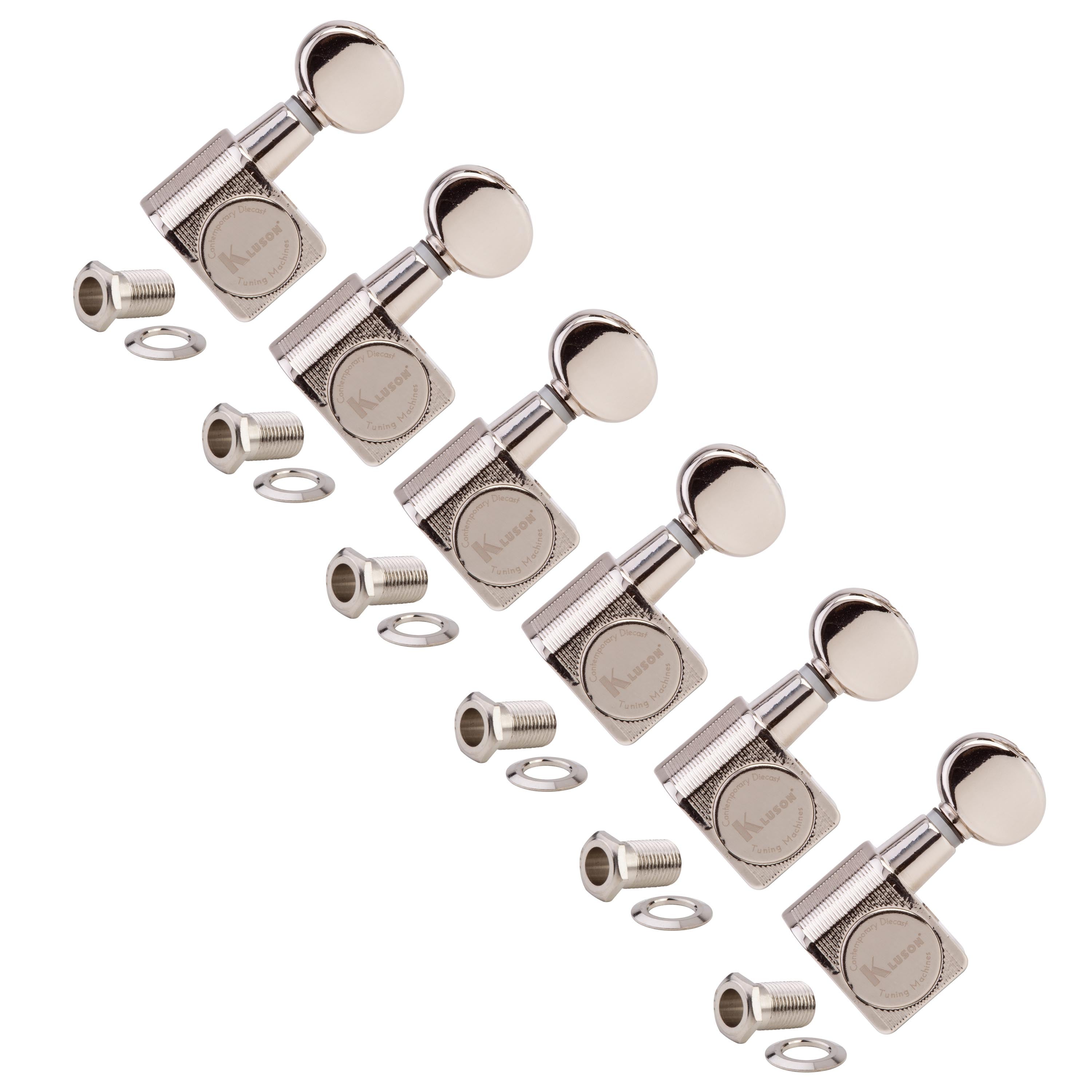 Kluson 6-In-Line Diecast 2-Pin clavijeros para guitarras de guardabarros
