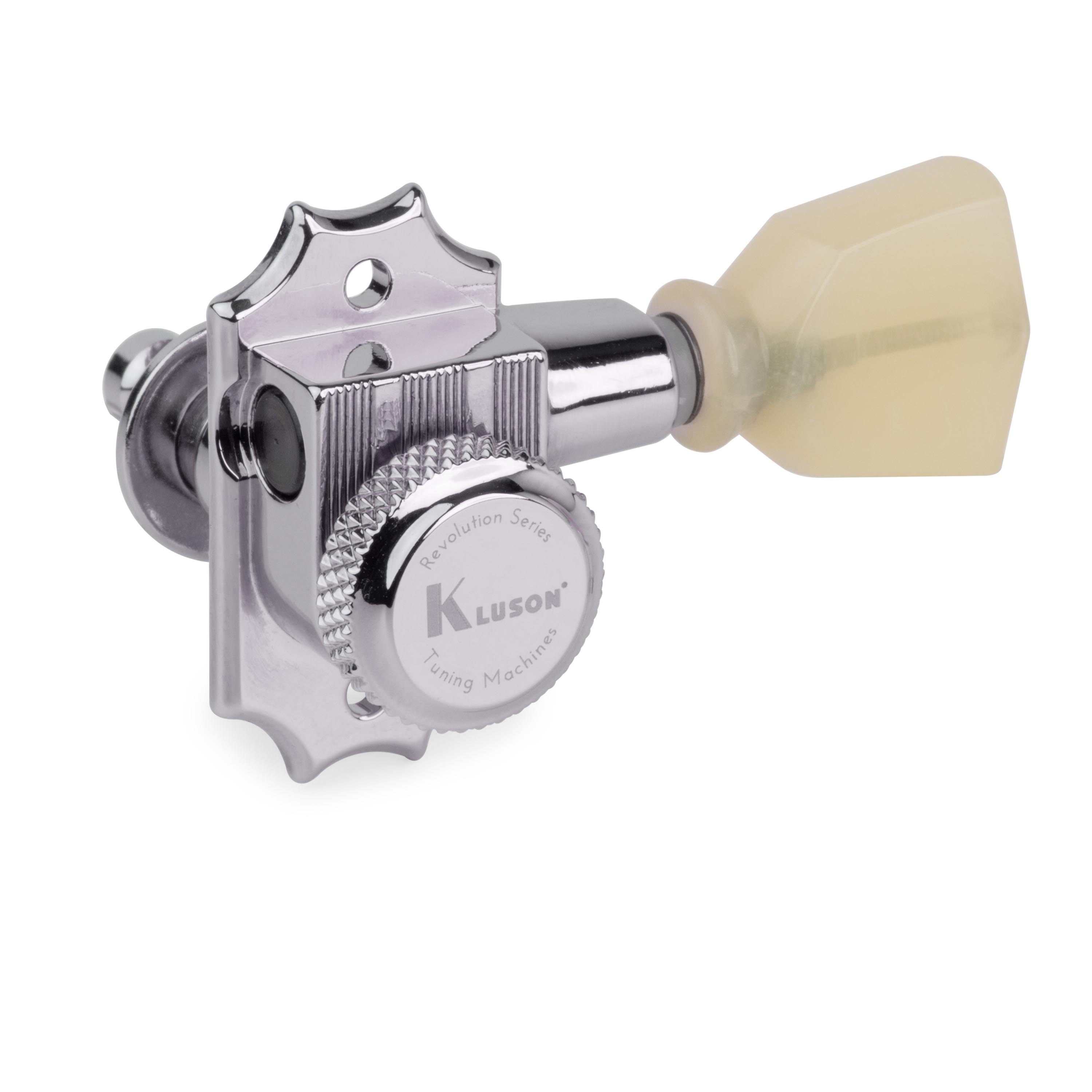 Clavijas de afinación Kluson 3+3 con bloqueo, Serie Revolution G-Mount
