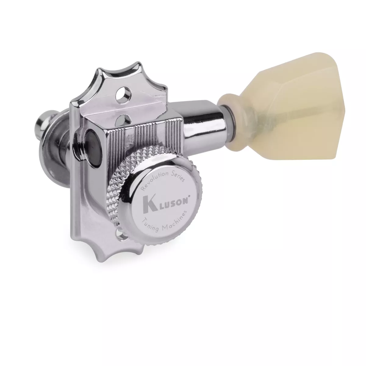 Clavijas de afinación Kluson 3+3 con bloqueo, Serie Revolution G-Mount Clavijas de afinación Kluson 3+3 con bloqueo, Serie Revolution G-Mount