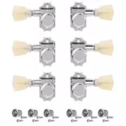 Kluson 3+3 , clavijeros no forrados de montaje en G, serie Revolution con seguro, cromado