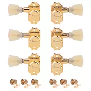 Kluson 3+3 serie Revolution con seguro, clavijeros no encolados de montaje en G, dorados