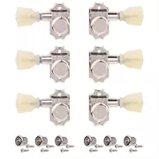 Kluson 3+3 , clavijeros no forrados de montaje en G, serie Revolution con seguro, níquel