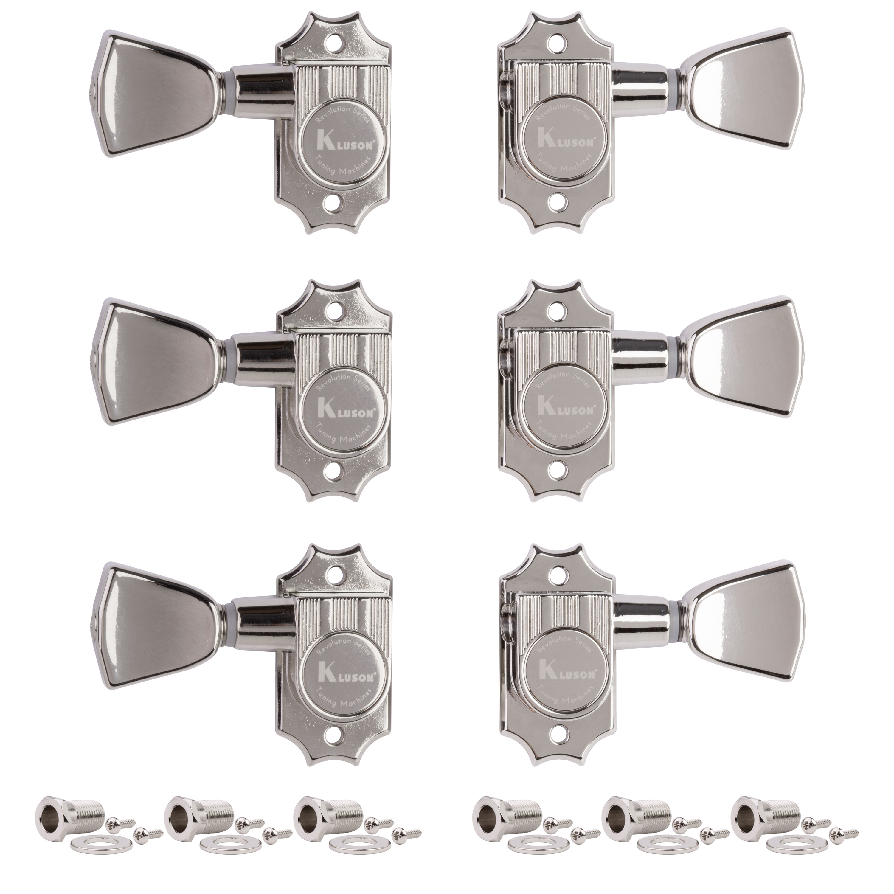 Clavijas de afinación Kluson 3+3, Serie Revolution G-Mount