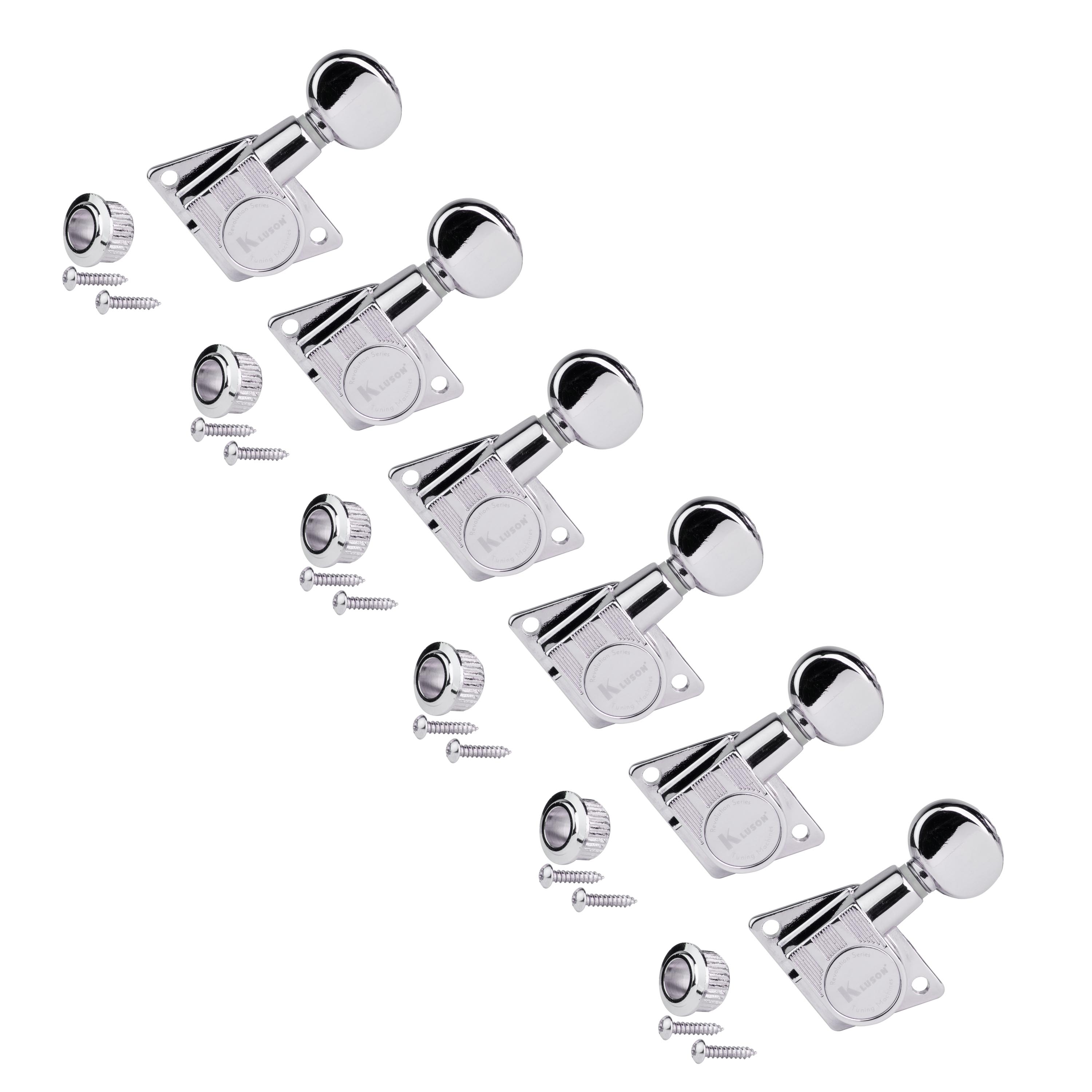 Clavijas de afinación Kluson, Serie Revolution, 6 en línea, montaje F para guitarras Fender
