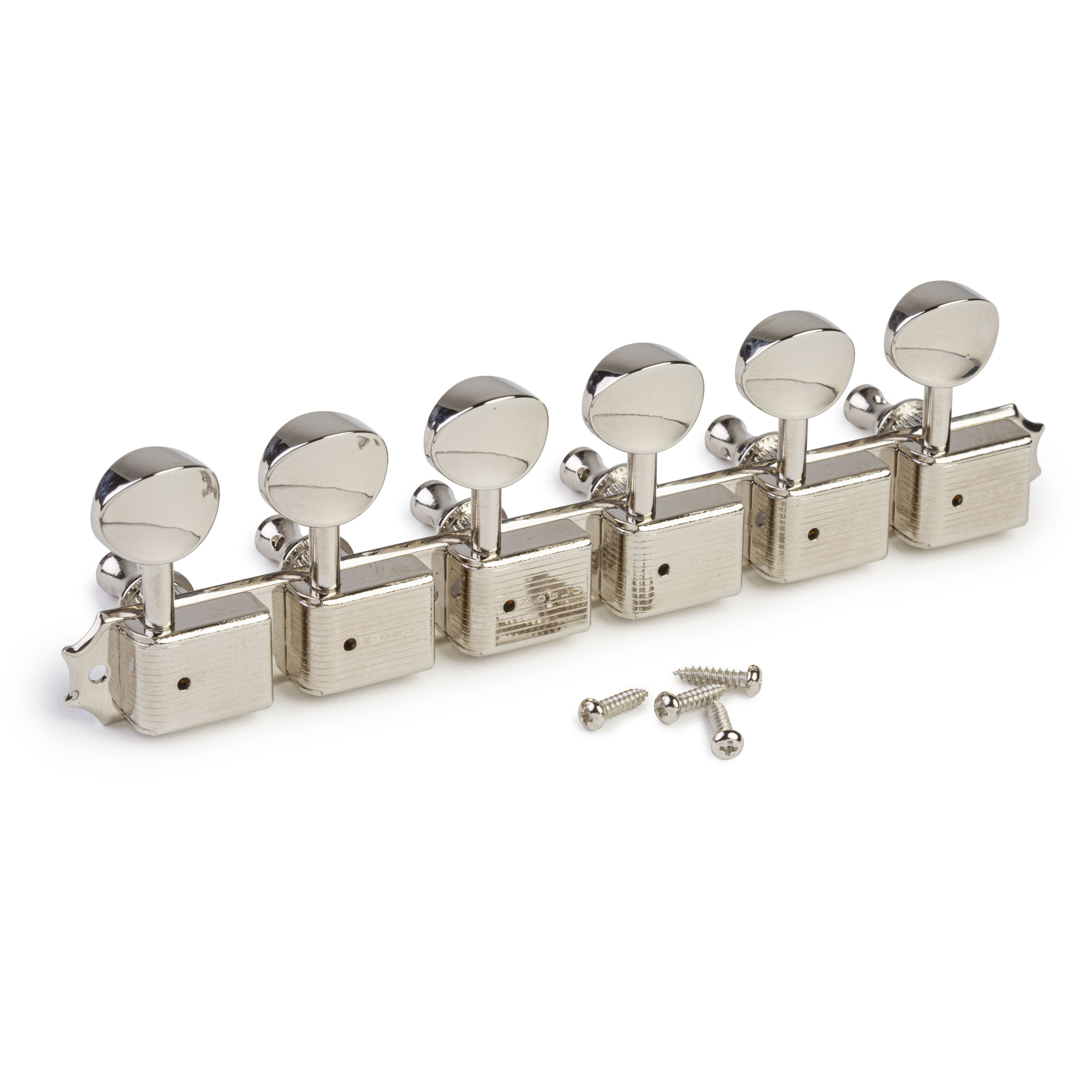 Clavijas de afinación Kluson Serie Deluxe, 6 en placa, línea simple