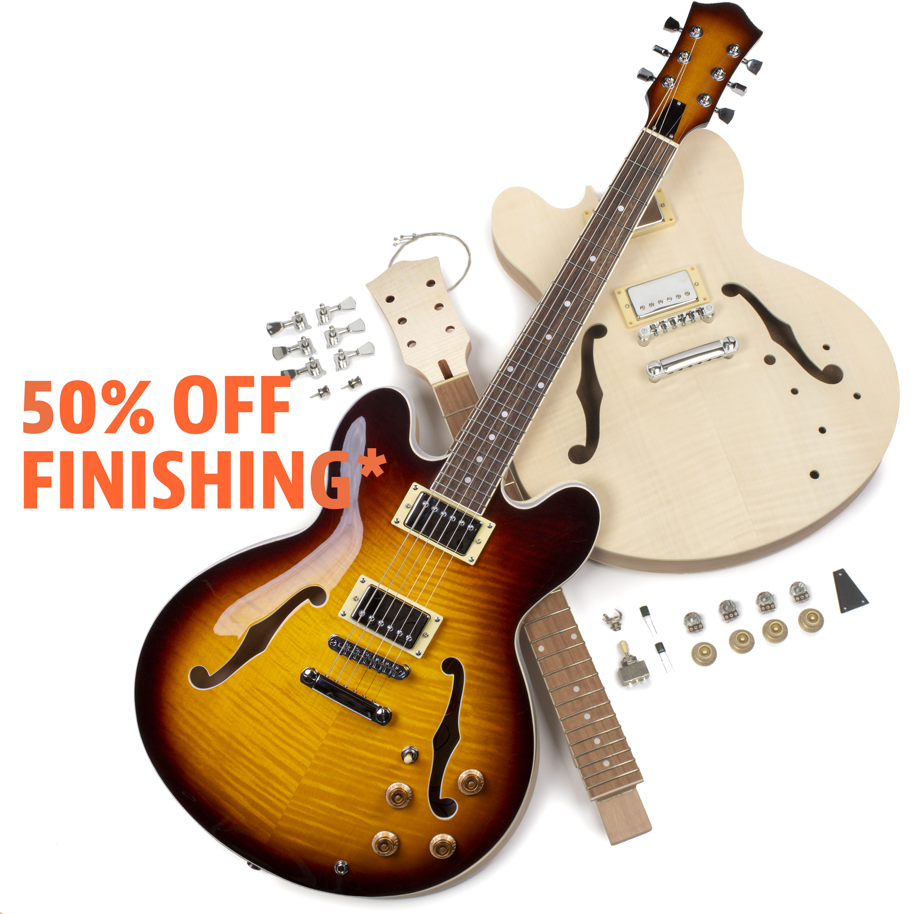 Semicuerpo eléctrico Kit de Guitarra