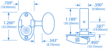 Teclas de ajuste clásicas de guitarra Schertler