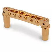 Puente de aluminio TonePros TPFA Tune-o-matic con monturas de latón, dorado