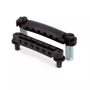 Juego de puente y cordal TonePros LPS02 Tune-o-matic, Negro, Sin muesca