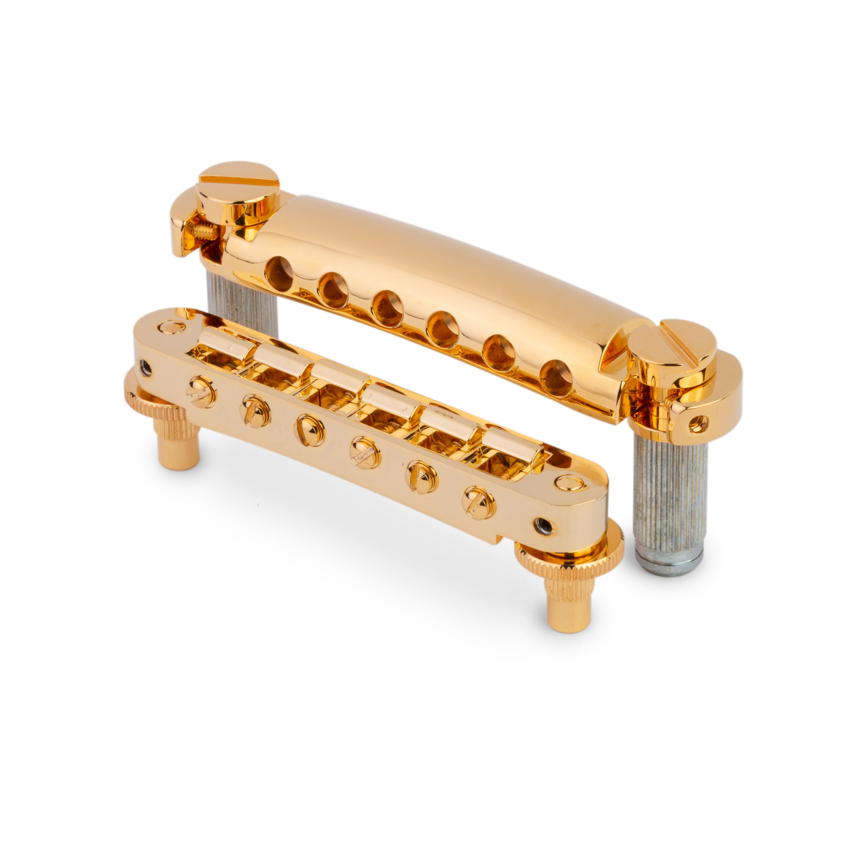 Juego de puente y cordal TonePros LPS02 Tune-o-matic, dorado, sin muescas