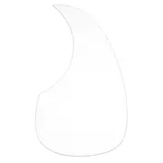 La guitarra acústica con el golpeador, transparente