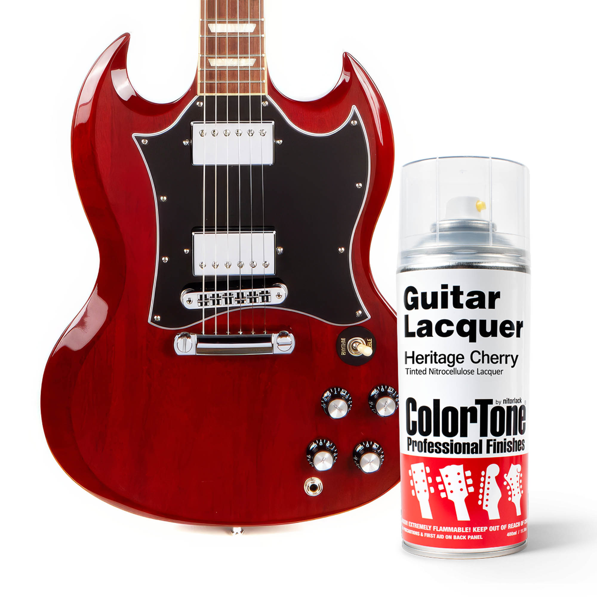 Laca en aerosol ColorTone para guitarra, Heritage Cherry