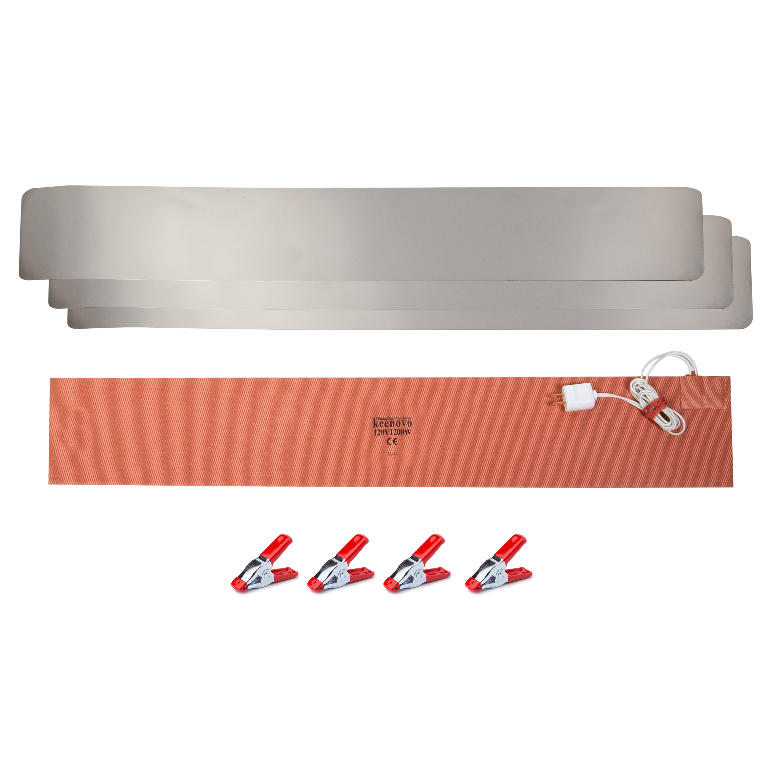 Conjunto de manta térmica y correas para doblado de aros