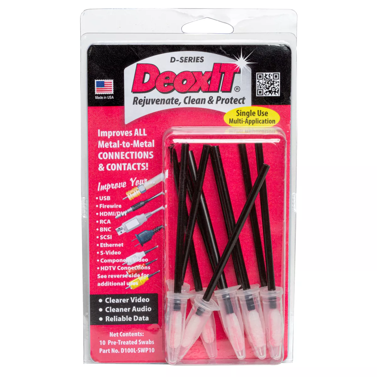 Hisopos pretratados CAIG DeoxIT - Paquete de 10 Hisopos pretratados CAIG DeoxIT - Paquete de 10