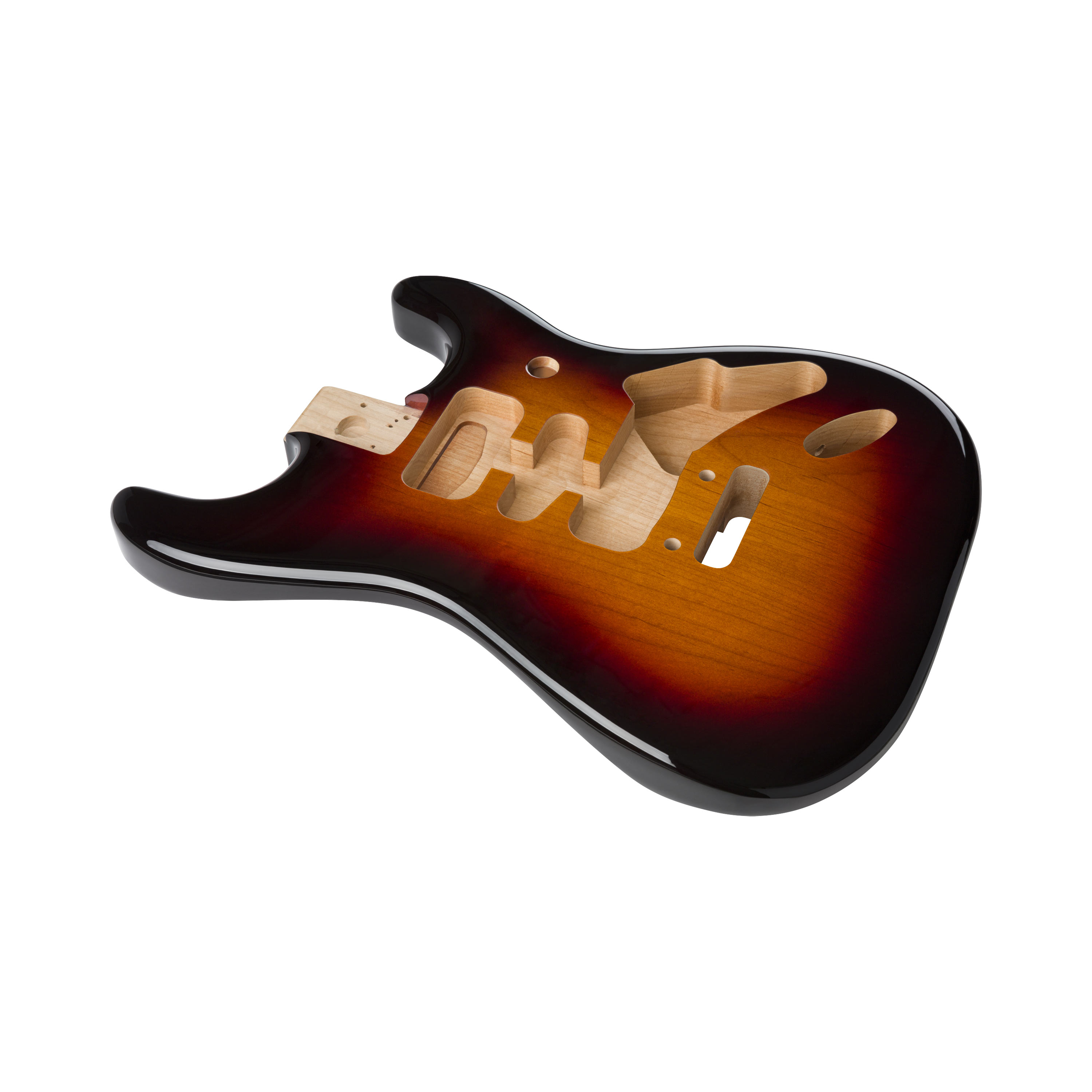 Cuerpo de estratocaster Fender Deluxe, 3-Color con efecto de destellos de sol