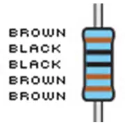 Resistencias, 1 K, tolerancia del 1%