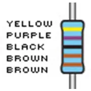 Resistencias, 4.7 K, tolerancia del 1%