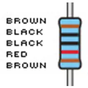 Resistencias, 10 K, tolerancia del 1%