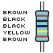 Resistencias, 1,0M-ohm, tolerancia del 1%