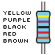 Resistencias, 47 K, tolerancia del 1%