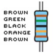 Resistencias, 150 K, tolerancia del 1%