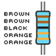 Resistencias, 3.3 K, tolerancia del 1%