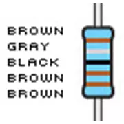 Resistencias, 1.8 K, tolerancia del 1%