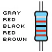 Resistencias, 82 K, tolerancia del 1%