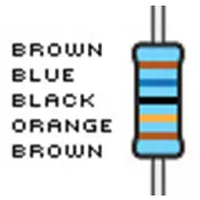 Resistencias, 160 K, tolerancia del 1%