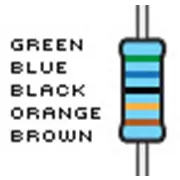 Resistencias, 560 K, tolerancia del 1%