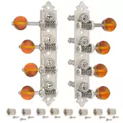 Máquinas de mandolina estilo F Waverly con perillas de ámbar, plata satinada