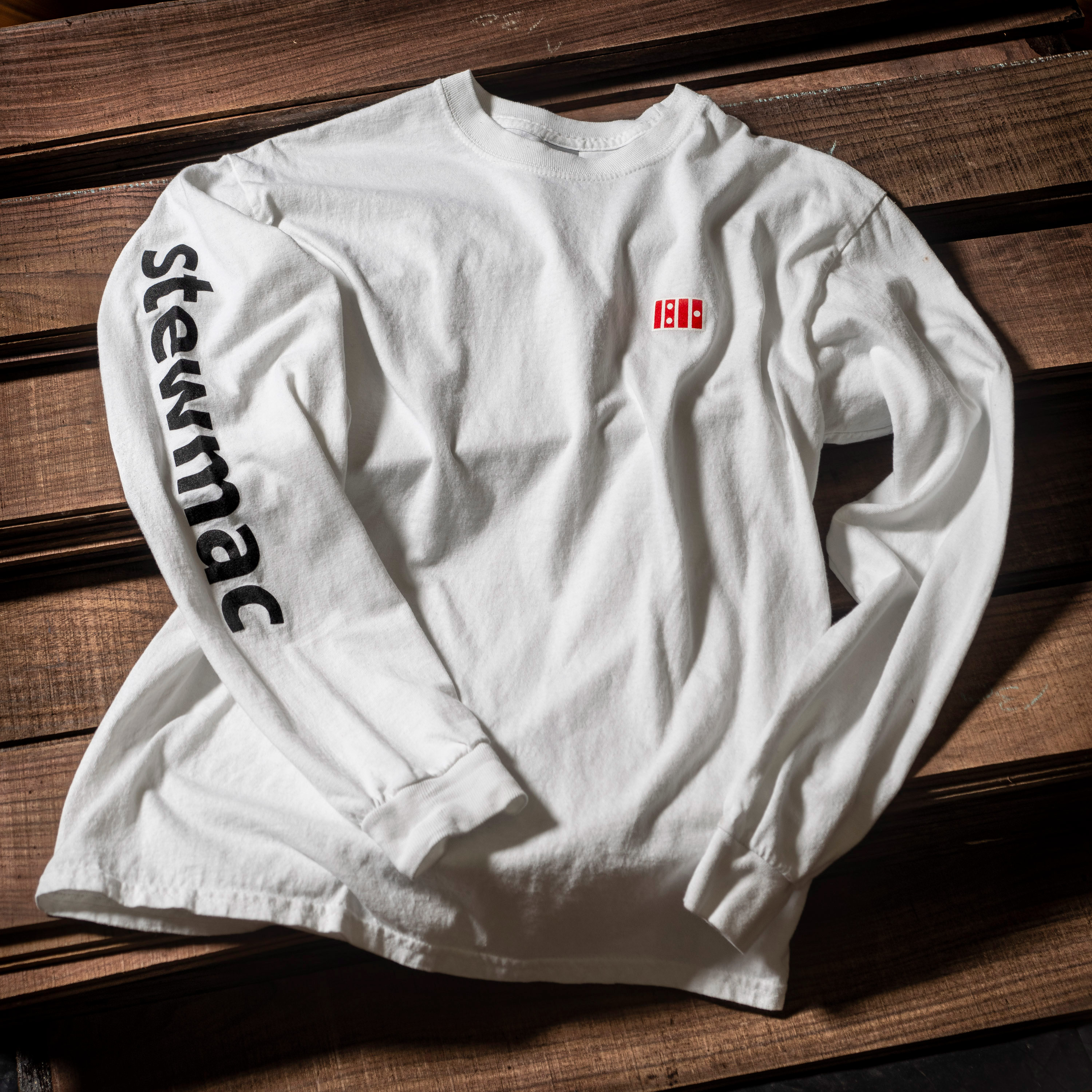 Camiseta de manga larga StewMac, blanca