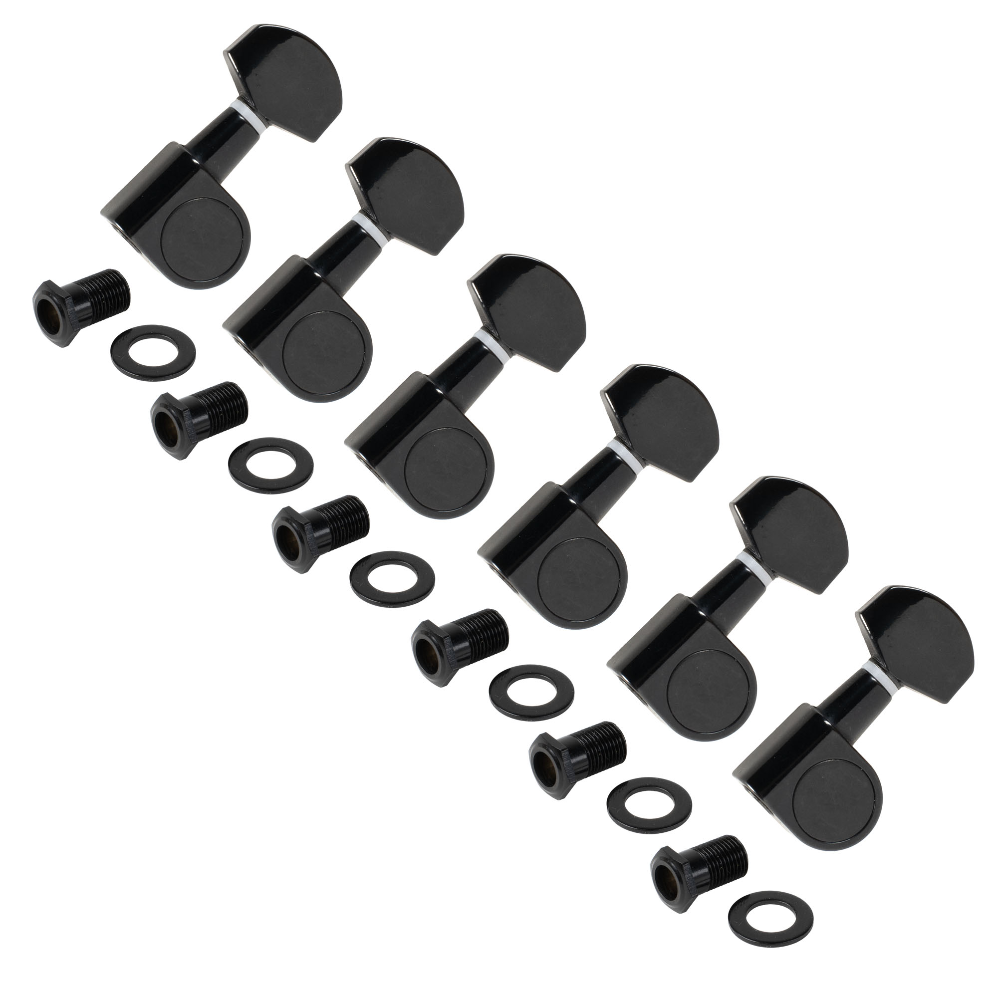 Sintonizadores StewMac 6-In-Line con perilla estilo Schaller grande Sintonizadores StewMac 6-In-Line con perilla estilo Schaller grande