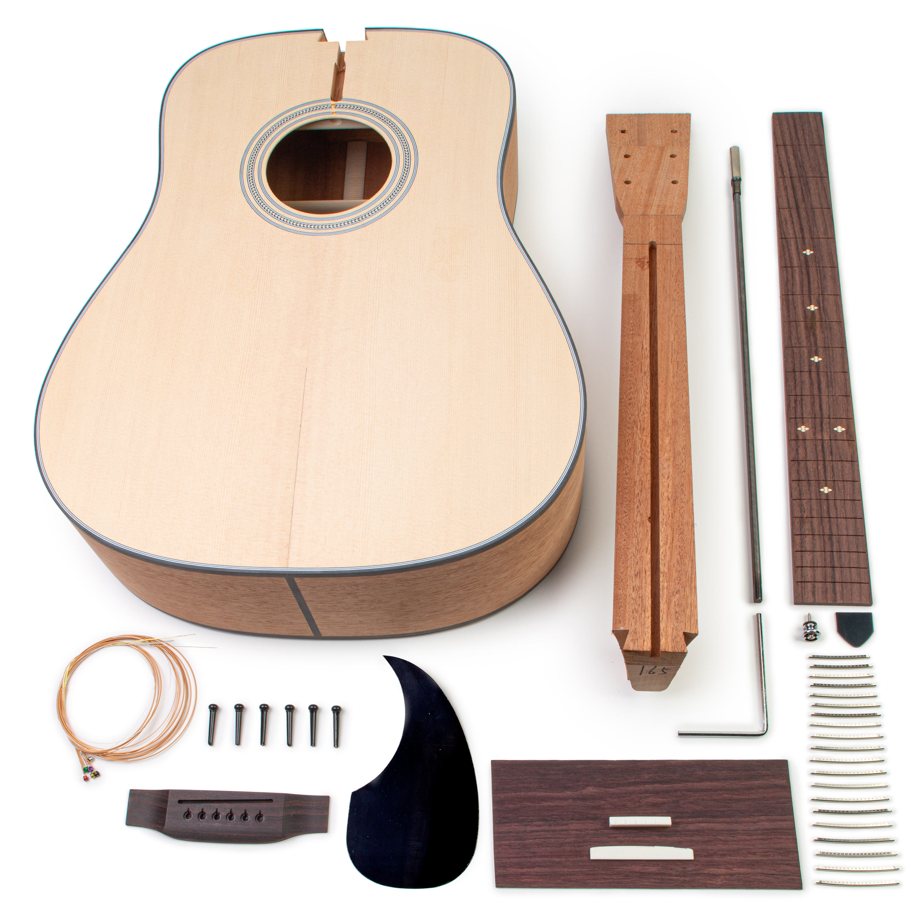 Kit de guitarra acústica premium StewMac con cuerpo ensamblado